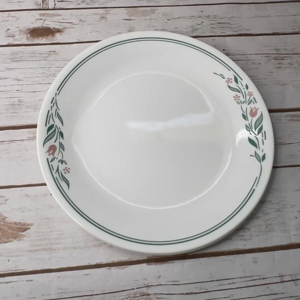 Corelle Preowned Dinner Plate White Rosemarie‎ Floral Pink Green 10.25